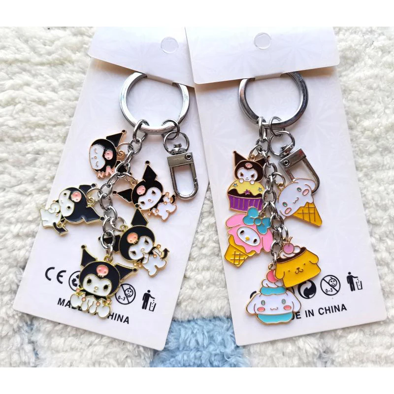 

Sanrios 12Cm Cartoon Kawaii Littletwinstars Cinnamoroll Hello Kittys My Melody Kuromi Keychain Cute String Pendant Keyring