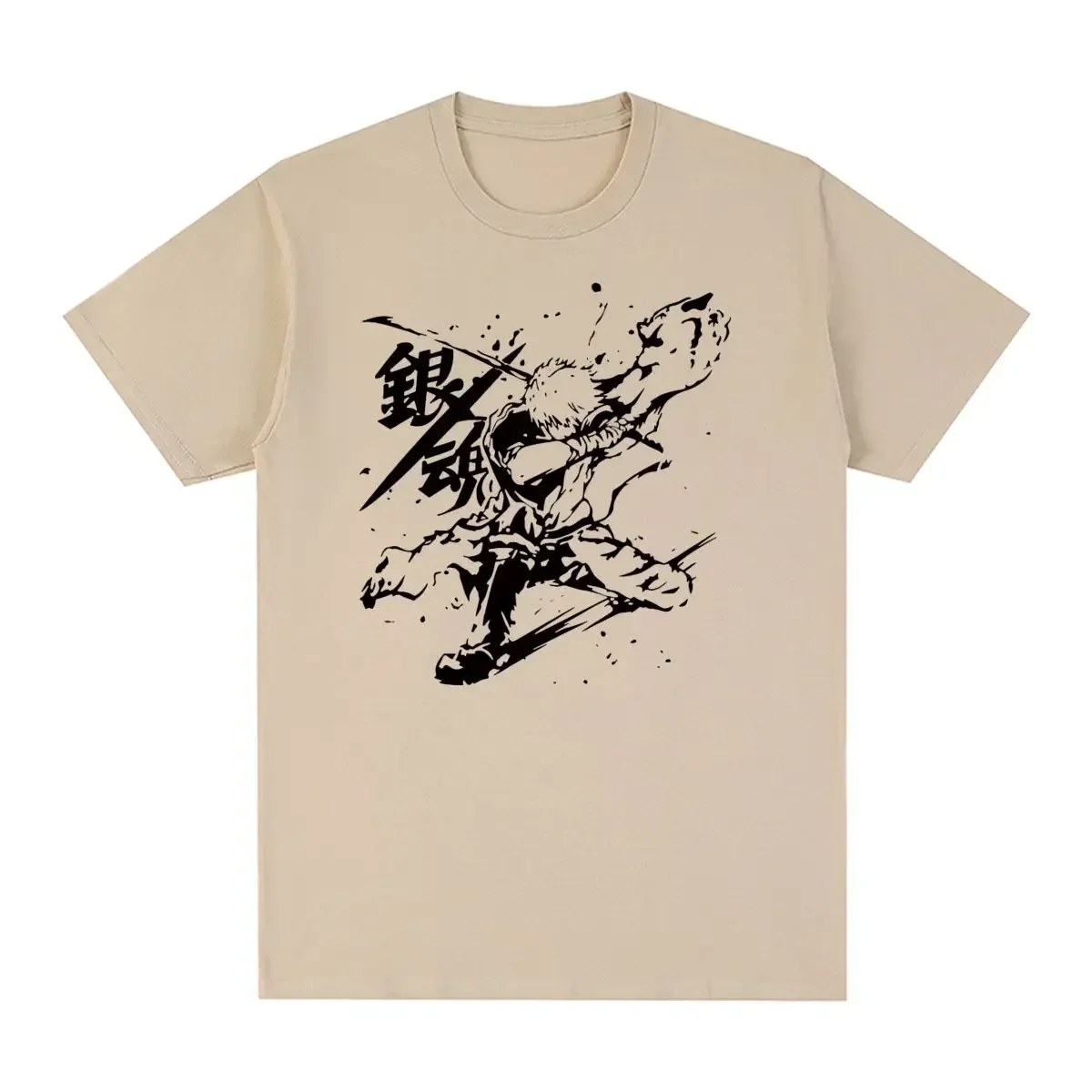 Мужская хлопковая футболка GINTAMA Vintage aget Sakata Gintoki Kagura Новые футболки женские топы