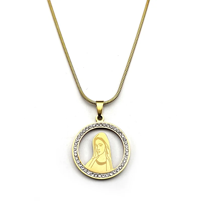 Женская цепочка с кулоном Дева Мария Гуадалупе ожерелье из нержавеющей стали