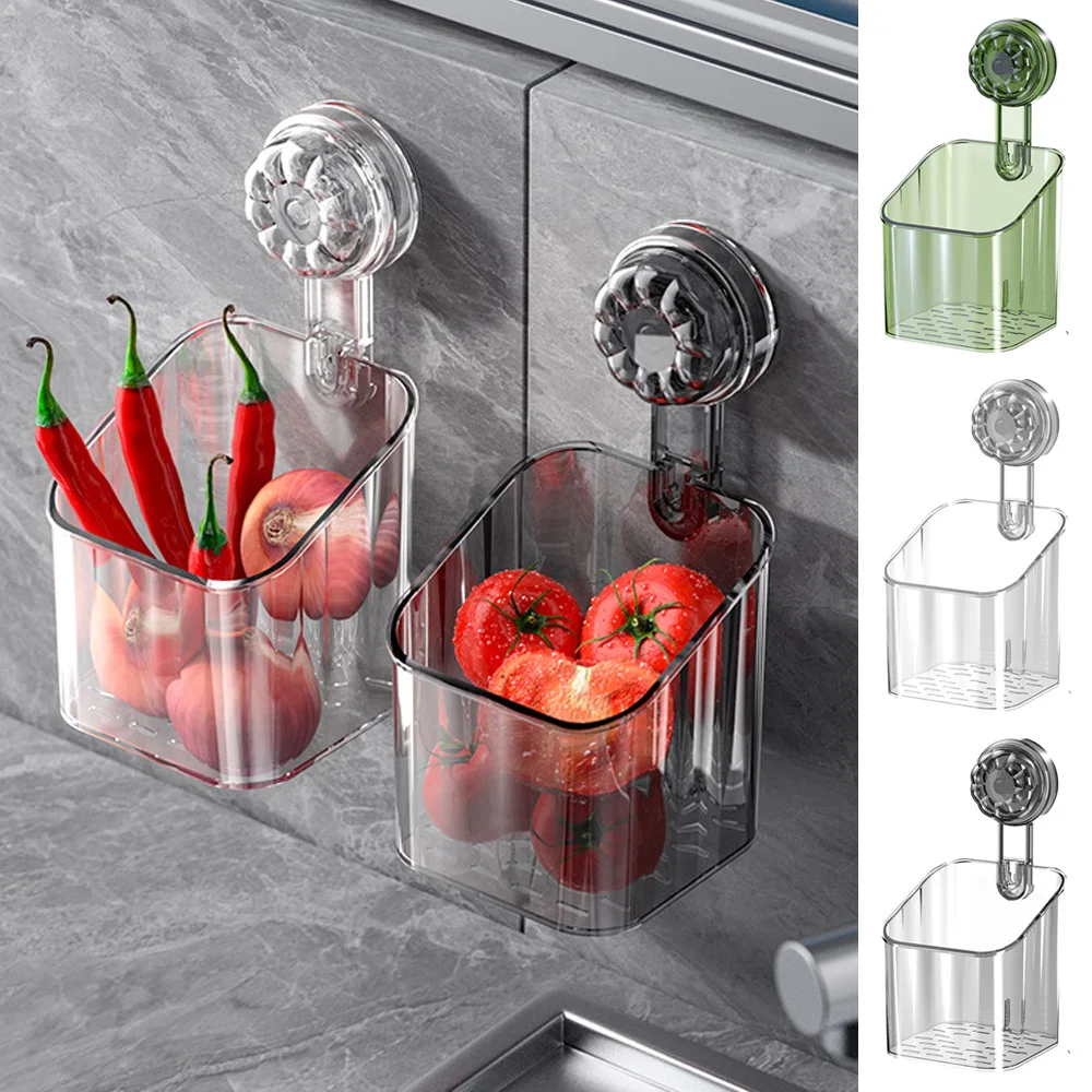 Ящик для хранения зубных щеток без сверления с присоской полка туалетных