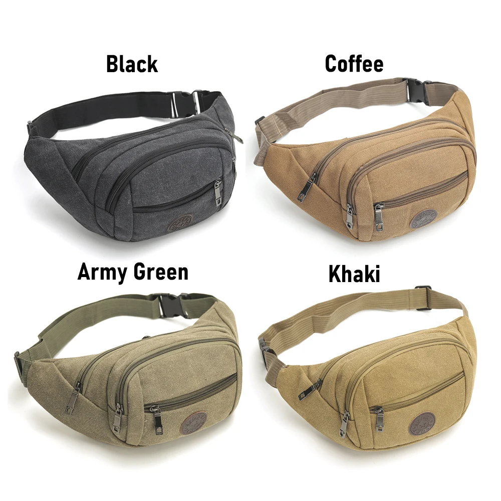 Холщовая поясная сумка для мужчин и женщин модные водонепроницаемые