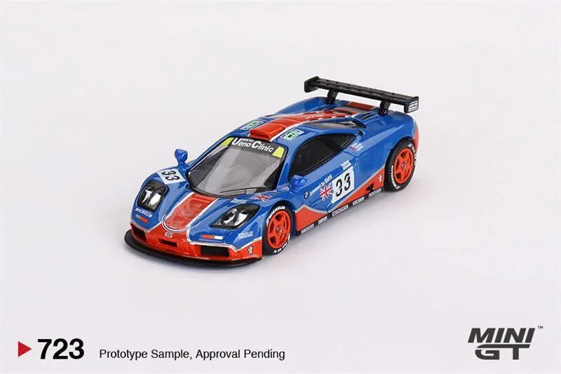 MINI GT 1:64 F1 GTR # 33 1996 Литая под давлением модель автомобиля Le Mans 24Hr с левым рулем