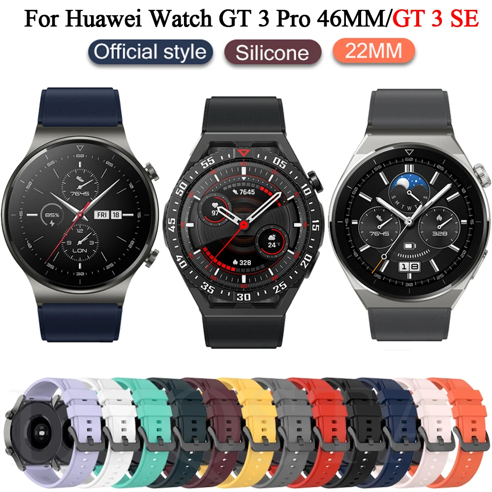 Cinturino di ricambio per Smartwatch da 22mm per Huawei Watch GT3 GT 3 Pro 46mm SE bracciale cinturini in Silicone GT 2 GT2 Pro 46mm cinturino