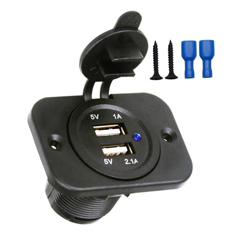 New 4.2A Dual Usb Charger Socket Adapter For Car Baot Bus