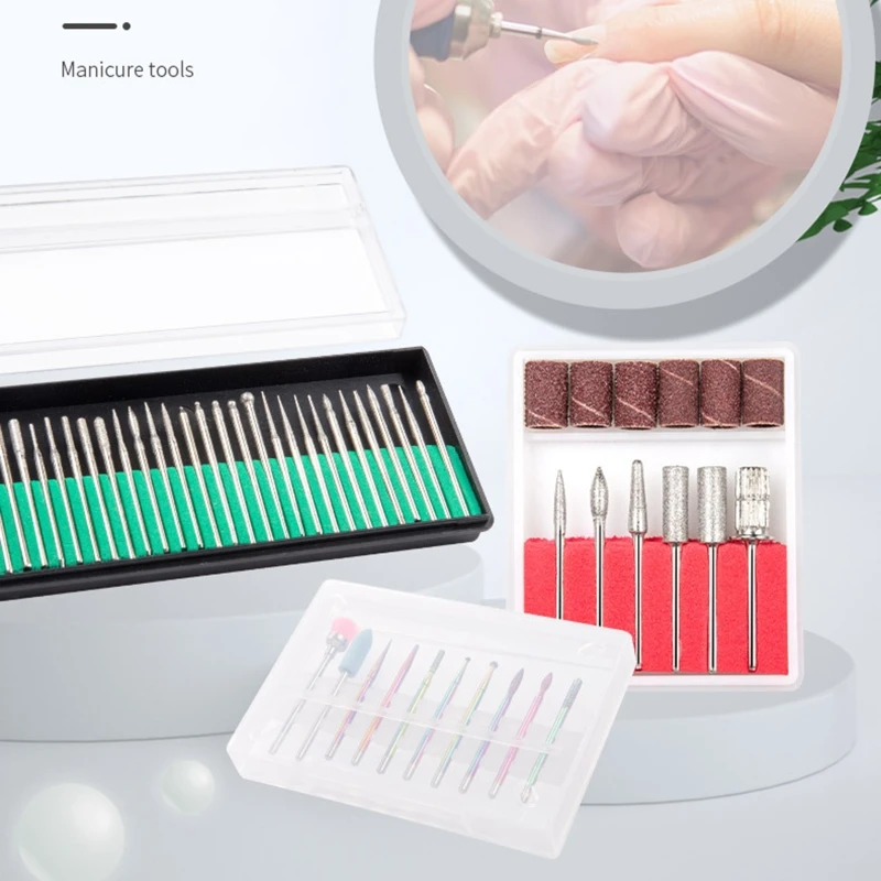 

Mini Nail Drill Bits For Acrylic Nails Removal Manicure Shaping Remove Tools Hom K3NE
