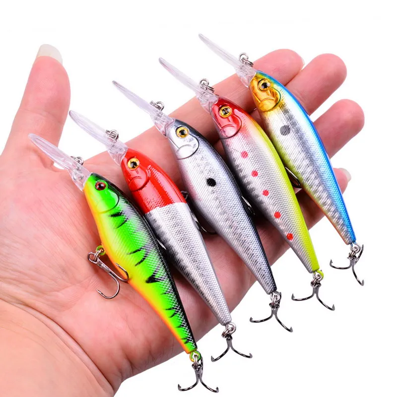 

Black Minnow Fishing lure Pike Carp Fishing Artificial Hard Bait 11cm 10.5g Fish Lures Deep Swim Wobbler Crankbait Tackle 1PC