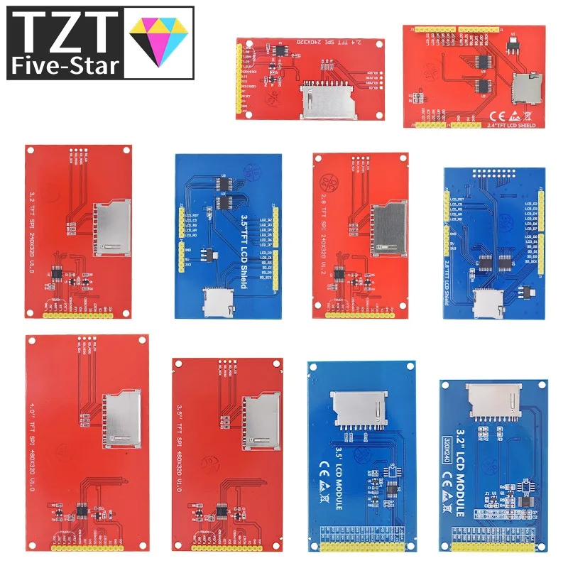 2,42,83,54,0-дюймовый SPI TFT ЖК-экран, цветной модуль сенсорного дисплея, интерфейс SPI ILI9341 ILI9488 480*320 240*320 для Arduino (art.: 3920d2fc30ee8) - 3920d2fc30ee8