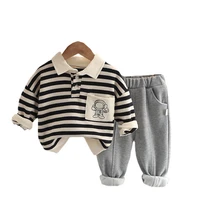 new spring kids sportswear children boys girls striped t shirt pants 2pcssets toddler casual costume autumn baby clothes suit