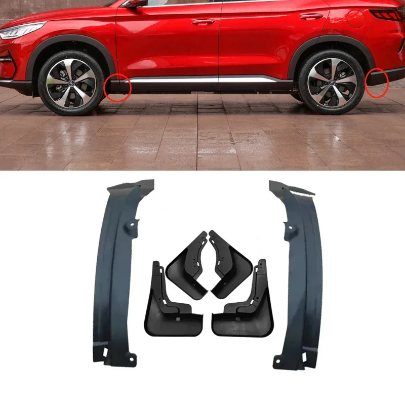 

Автомобильные брызговики для BYD Song Plus 2020 2021 2022 2023 2024 2025 черные брызговики черные дверные крылья колеса автоаксессуары