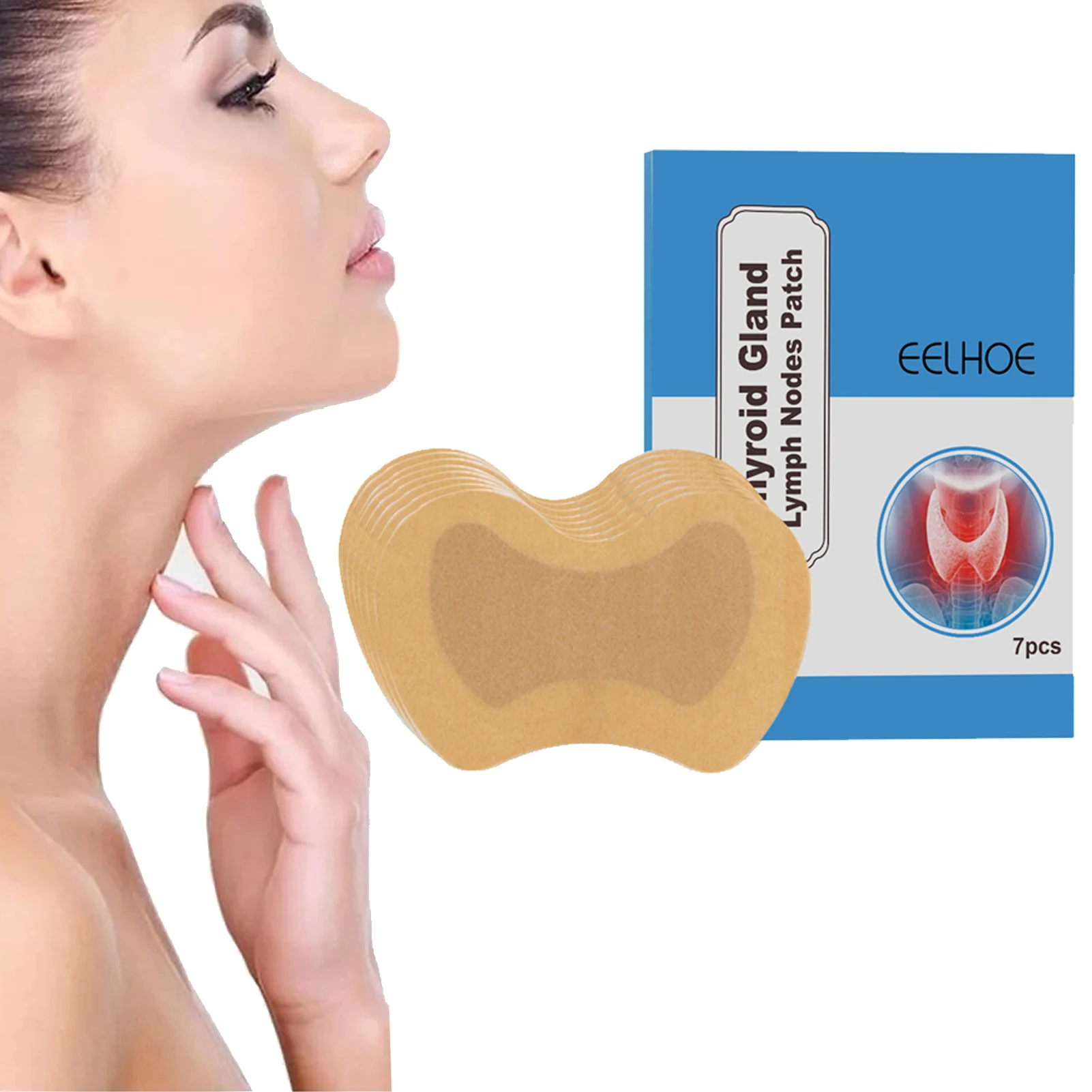 

Thyroid Lymph Patch 6Pcs Thyroid Stickers Practical Useful Heating Neck Patches Breast Stickers Patch Massager For Parents
