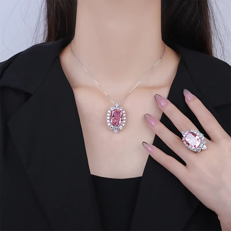 Набор из 18-каратного золота с платиновым высокоуглеродистым бриллиантом PT950