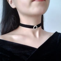 woman punk velvet neckband pearl heart short necklace for girl clavicle chain party club sexy gothic femme choker collar jewelry