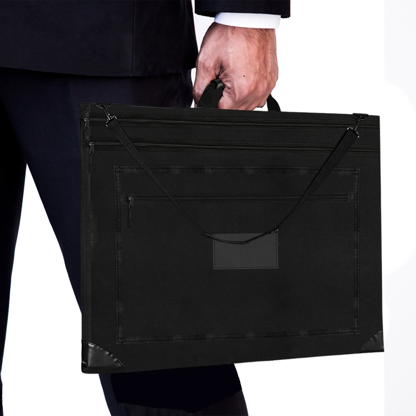 

Портфель из полиэстера, большая сумка-тоут с ручками и плечевым ремнем, из водонепроницаемой ткани Оксфорд 600D