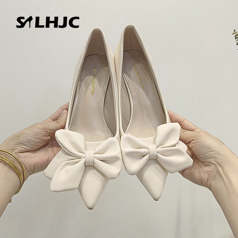 

Туфли SLHJC на каблуке 6 см, женские демисезонные офисные туфли-лодочки на шпильке, туфли-лодочки с рисунком бабочки