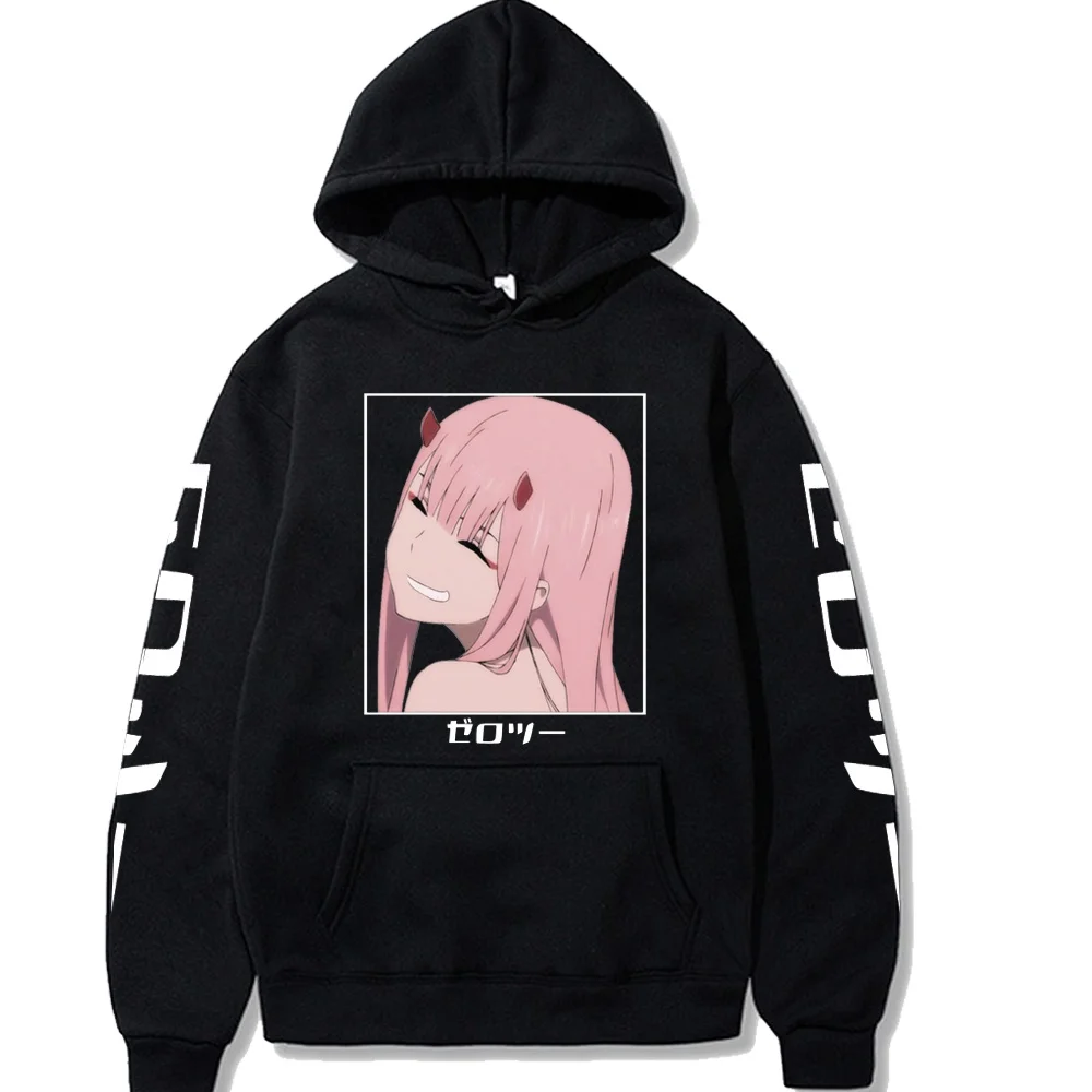 

Толстовка Zero Two с капюшоном, толстовка с принтом для мужчин и женщин