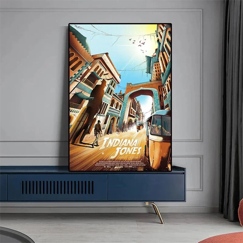Классический Постер Фильма Indy Jones С Принтом На Холсте Настенное Искусство