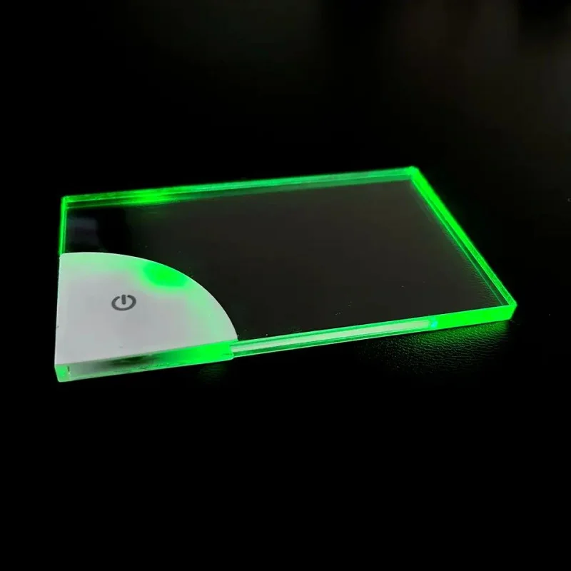 

2023 hot new fashion Luminous Name Card Custom Print LOGO Acrylic LED Business Cards Business Name Card Battery Charge Acrylic