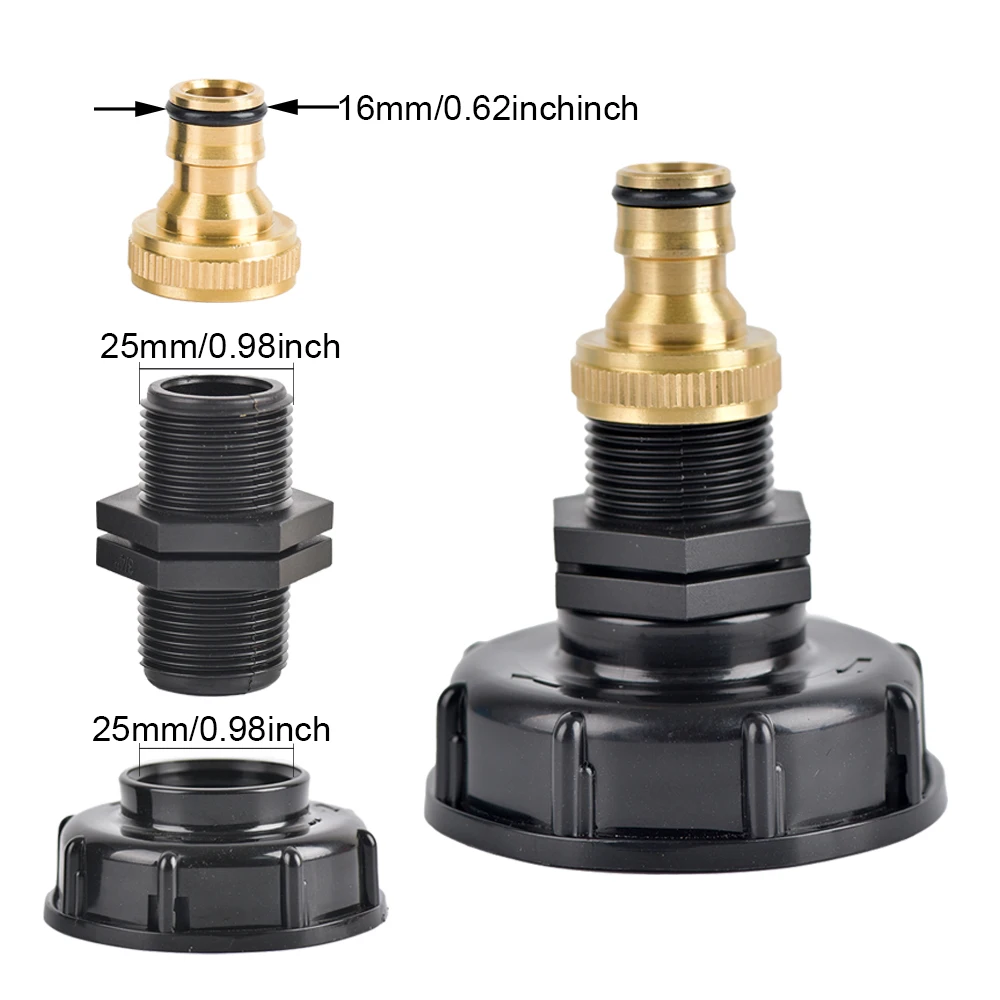 Адаптер крана резервуара IBC S60 * 6 грубая резьба в латунь быстроразъемный клапан