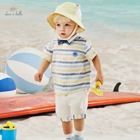 dave bella 2pcs baby boy summer clothes set toddler striped polo t shirt topsshorts outfits turn down collar clothing db2221956