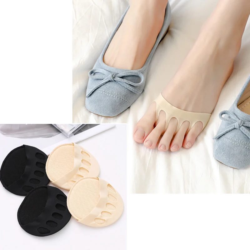 

2pcs Five Toes Forefoot Pads For Women High Heels Half Insoles Calluses Corns Foot Pain Care Absorbs Shock Socks Toe Pad Inserts