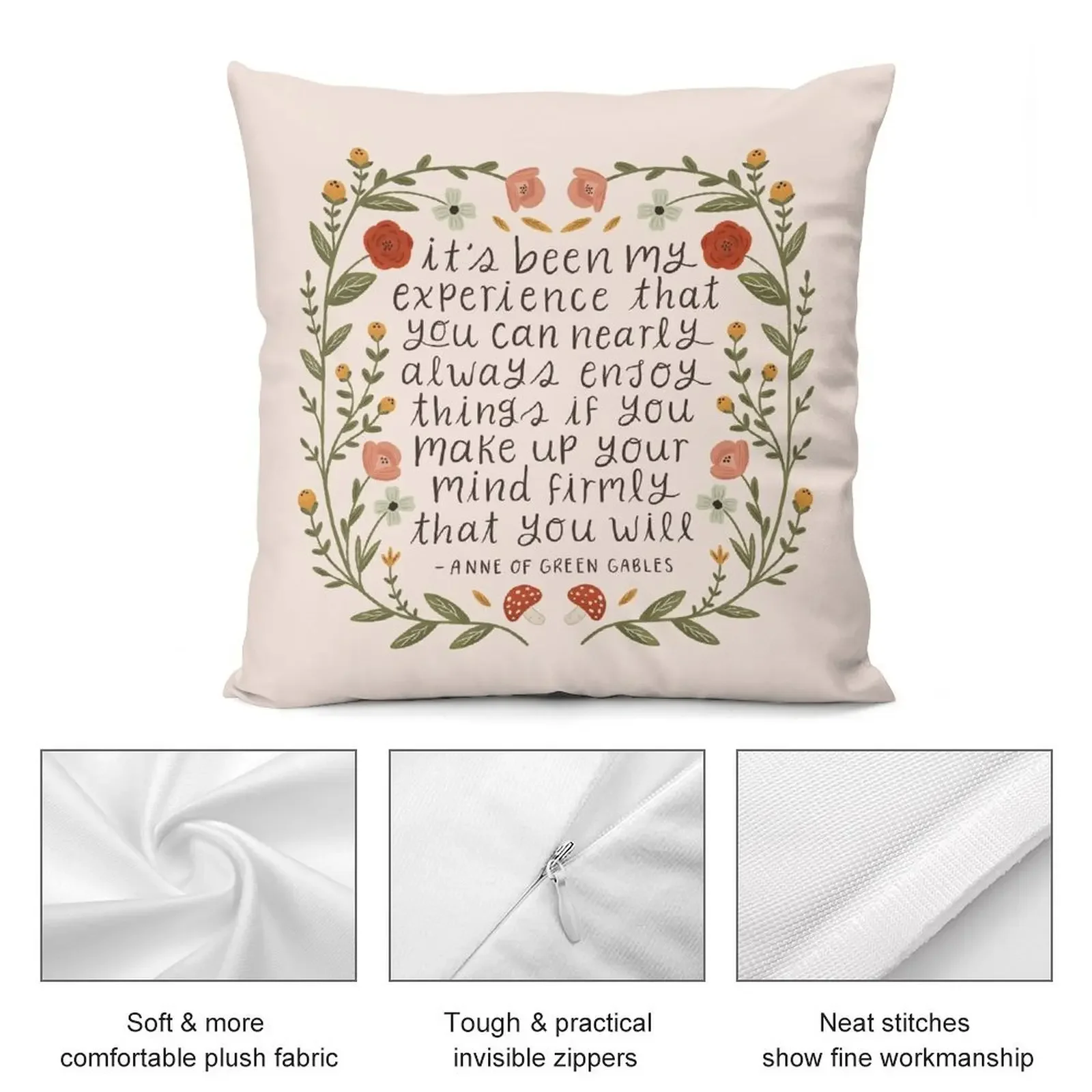 Анна зеленого врача наслаждайтесь вещами цитата декоративная подушка