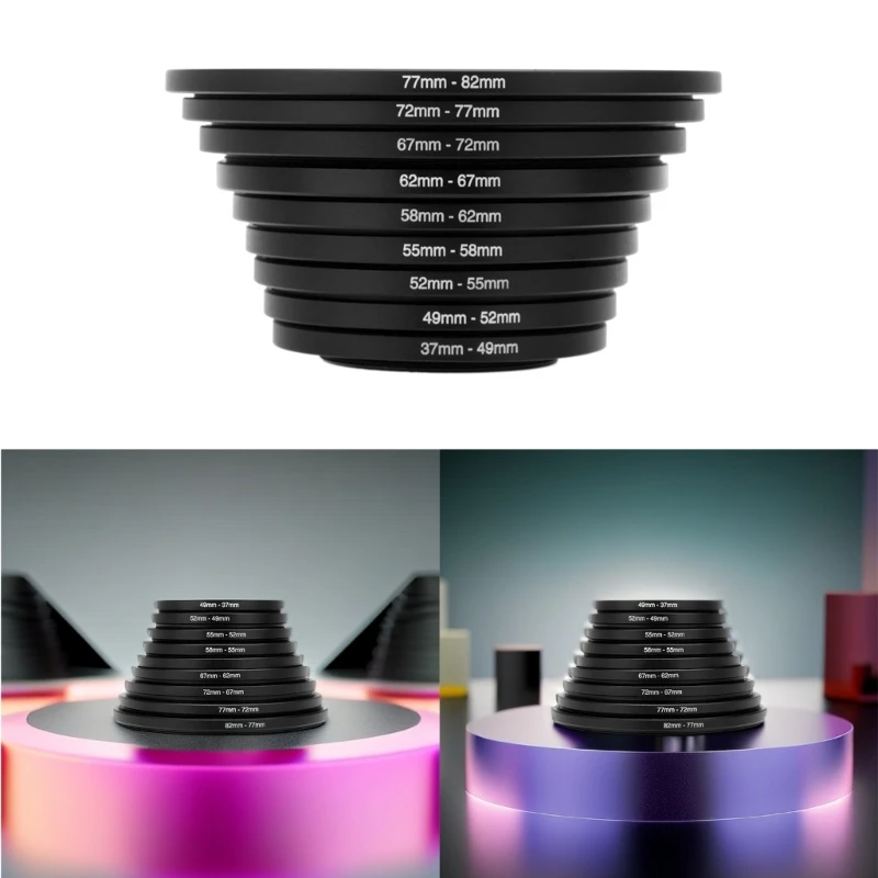 

9 шт., набор фильтров для объектива камеры 37-82 82-37 мм