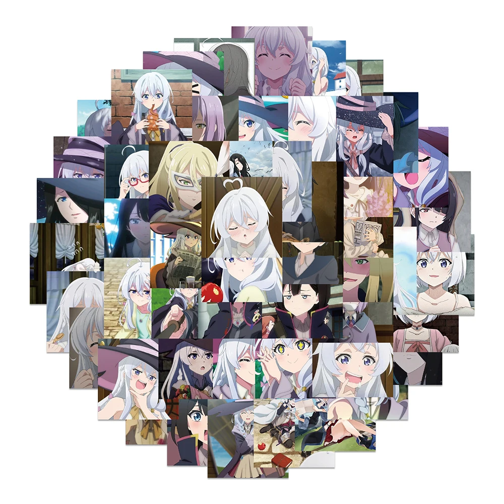 

10/30/62pcs Anime Stickers Wandering Witch The Journey of Elaina Cartoon Decals Toys DIY Waterproof Laptop Luggage Phone Helmet