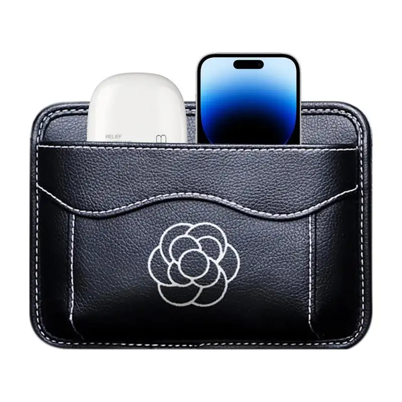 

Car Phone Storage Pocket Auto Seat Pockets Car Side Pocket Organizer Non Fading No Drilling Car Phone Holder Pouch For Tissue