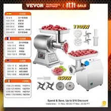 VEVOR 122 Kg/H 250 KG/H Electric Meat Mincer Chopper Heavy Duty Food Processors Kitchen Appliances Commercial Grinder Machine