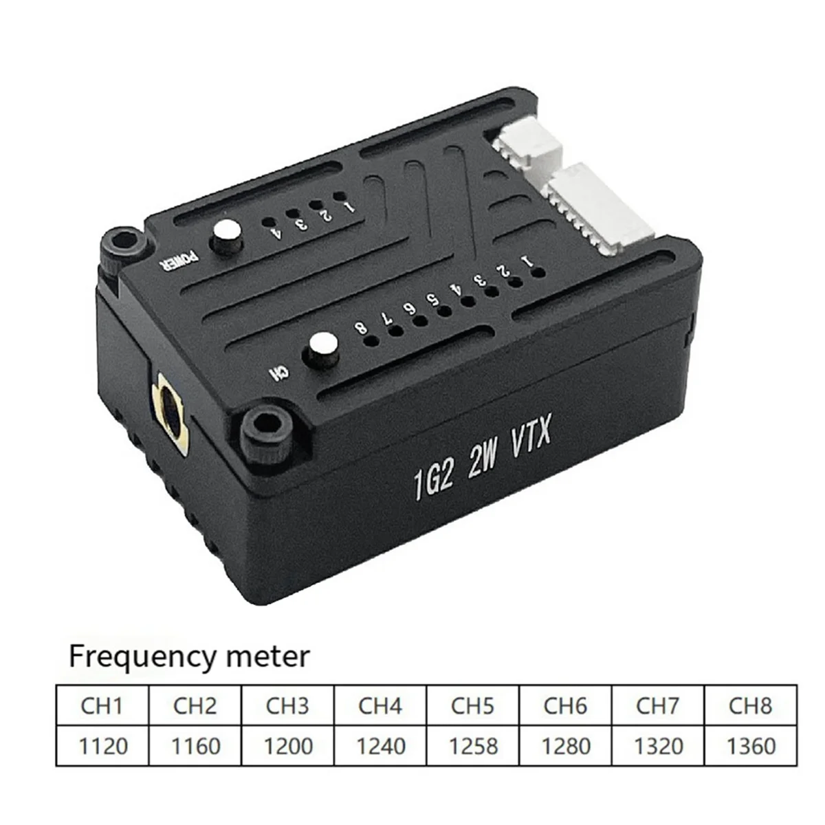 1.2G 1.3G 2W VTX 8CH 2000mW FPV аудио-видео передатчик 2-6S MMCX антенный порт для