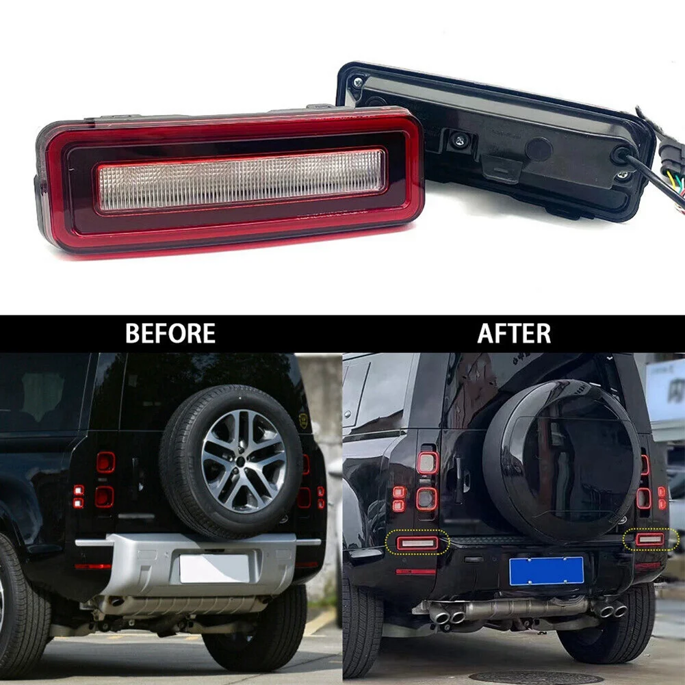

Car Rear LED Bumper Light Reflector Tail Brake Stop Lamp Turn Signal Light for Land Rover Defender 2020-2022