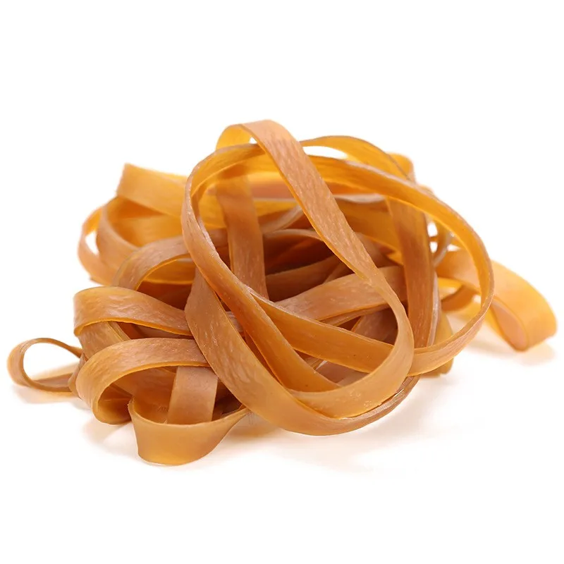 

50/100Pcs Office Daily Use Rubber Band 70*10mm Yellow Elastic Bands High Elasticity Packaging Supplies