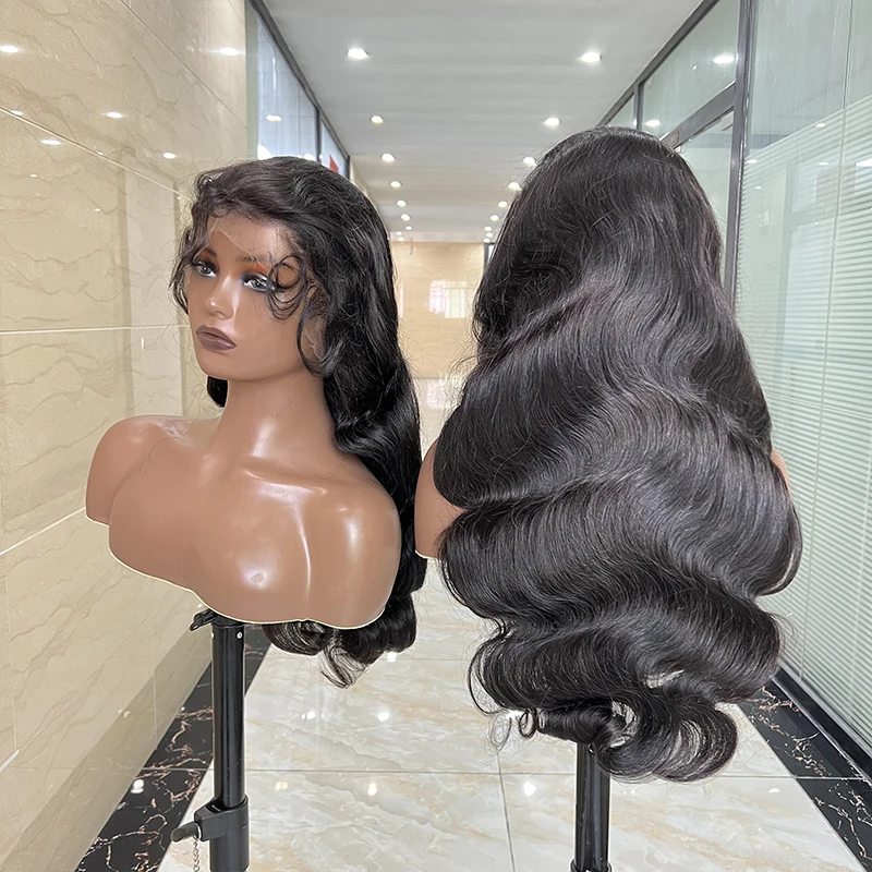 Фото Парик из натуральных волос 5x5 HD Lace Closure, волнистый, 13x4, с невидимой HD-сеткой, предварительно выщипанный, необработанный, натуральный цвет №4
