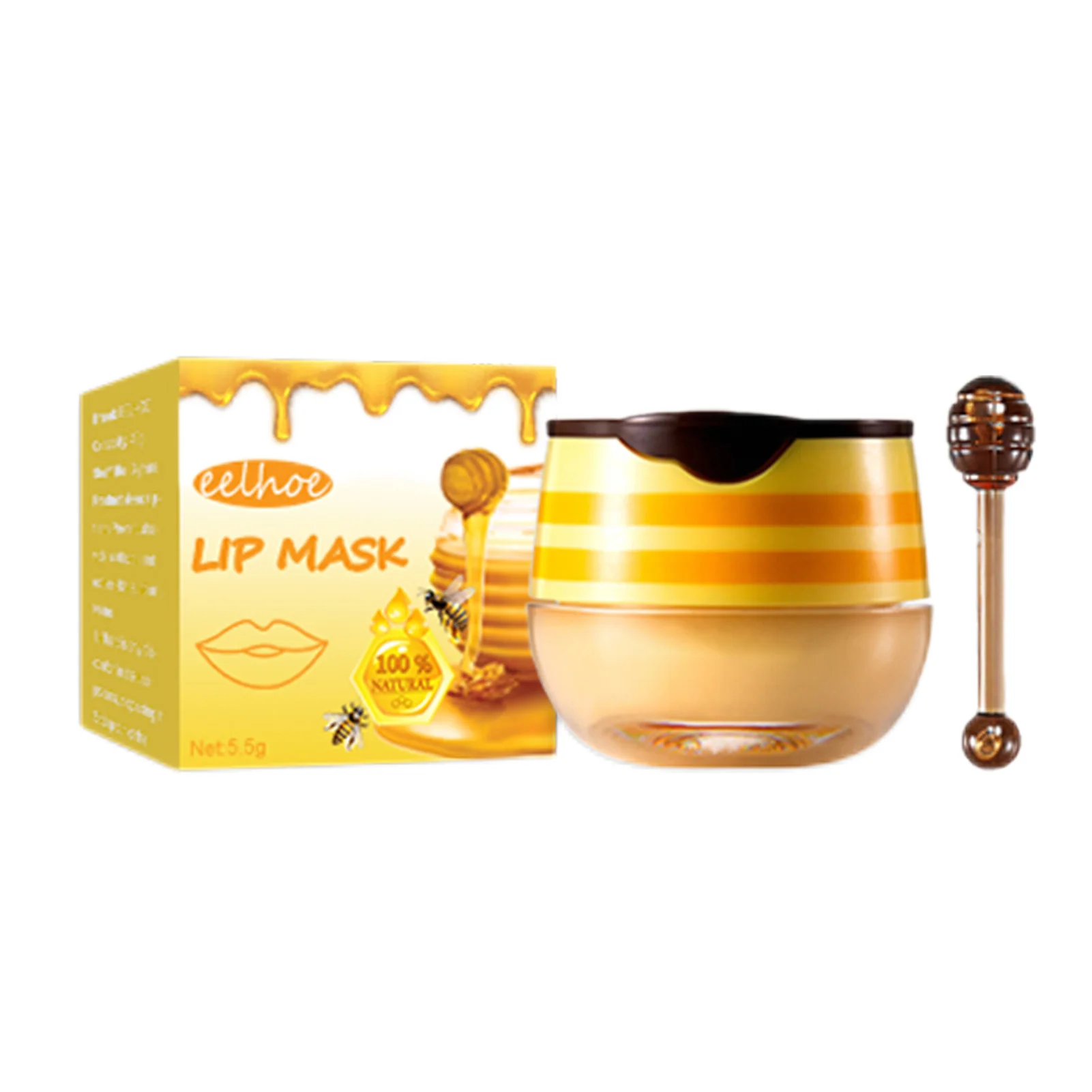 

Honey Essence Lip Mask Moisturizing Nourishing Sleep Lip Balm Anti-Wrinkle Lip Care Anti-Cracking Collagen Lip Patches Gel Pad