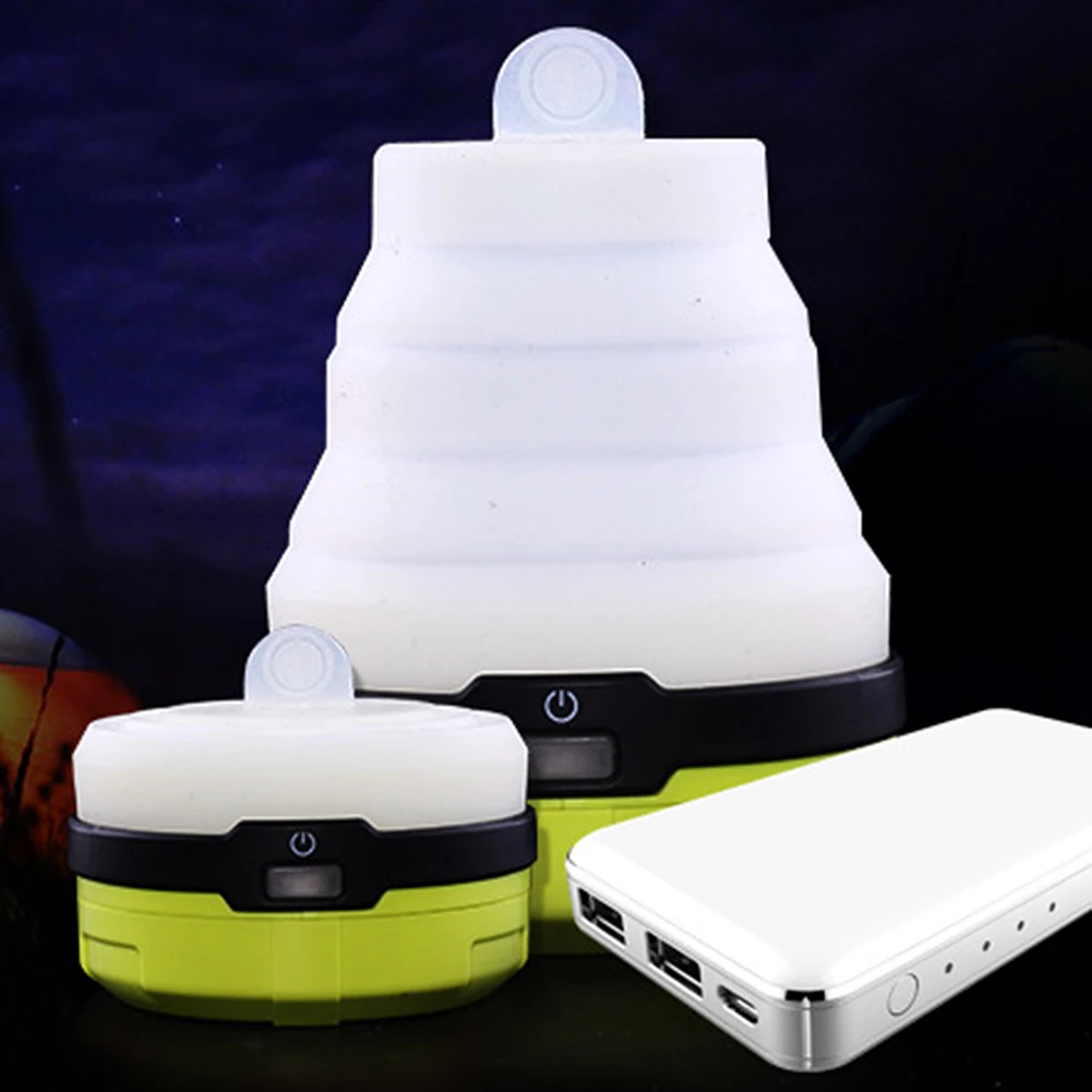 

Silicone Collapsible Camping Light USB Rechargeable Tent Lighting IPX4 Waterproof LED Emergency Light 3500mAh for Hiking Fishing