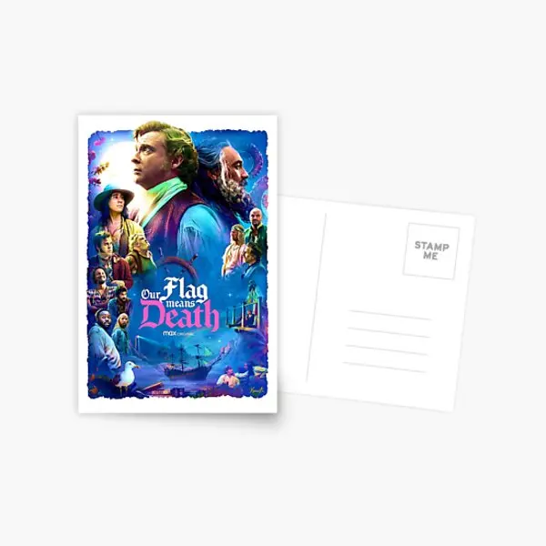 

Открытка с надписью «наш флаг означает смерти», модный подарок в мультяшном стиле, эстетический альбом, Life, поздравительная открытка, карти...