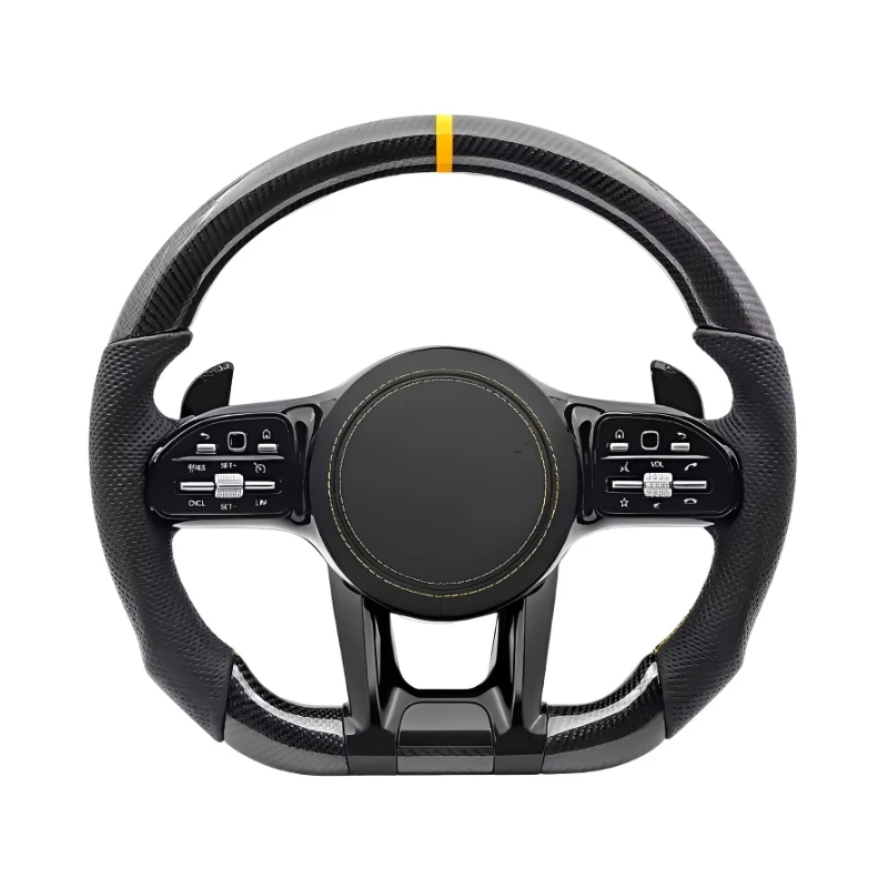 Руль из карбона для Mercedes-Benz AMG W167 C63 W205 E300 E220 W213 CLS W218 W222 S500 W204 C300 W212 E250 GLE GLC 43 (art.: 3920dbbc19bae) - 3920dbbc19bae