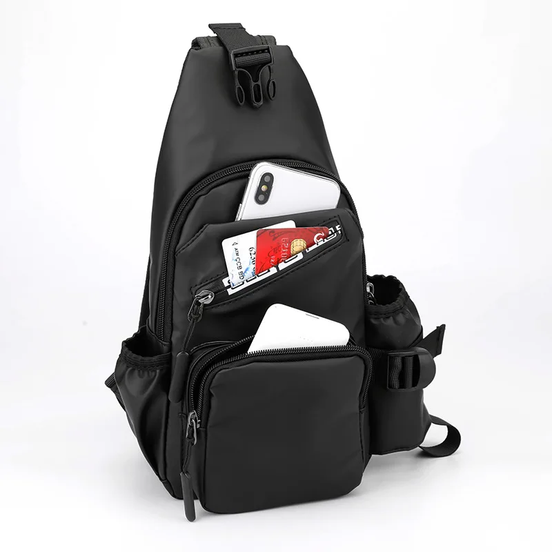 Fashion Casual Men Mini Backpack Usb Port Small Sports Backbag Sling Chest Bag Male Bagpack Male Multifunctional Crossbody Bag