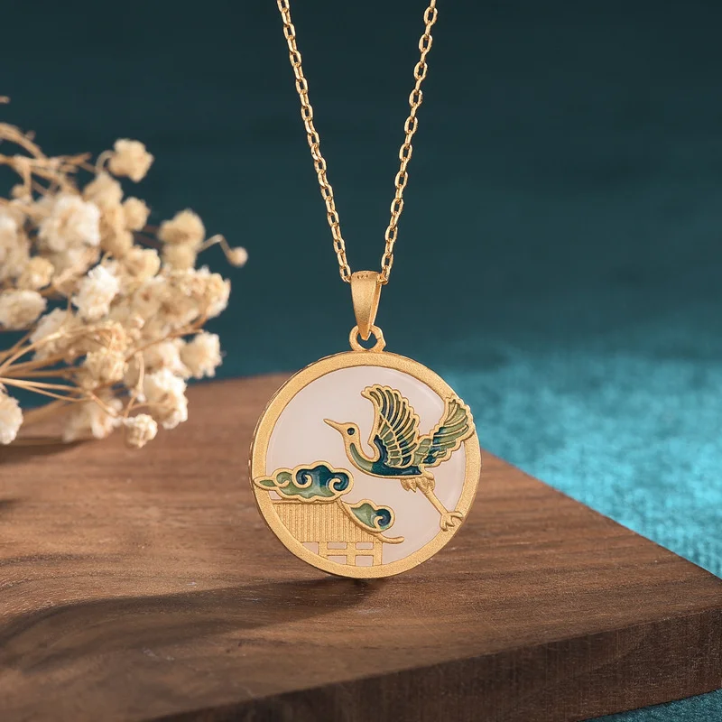 

Hot Selling Natural Hand-carve Jade Hanfu Accessories Necklace Pendant Fashion Jewelry Accessories Men Women Luck Gifts
