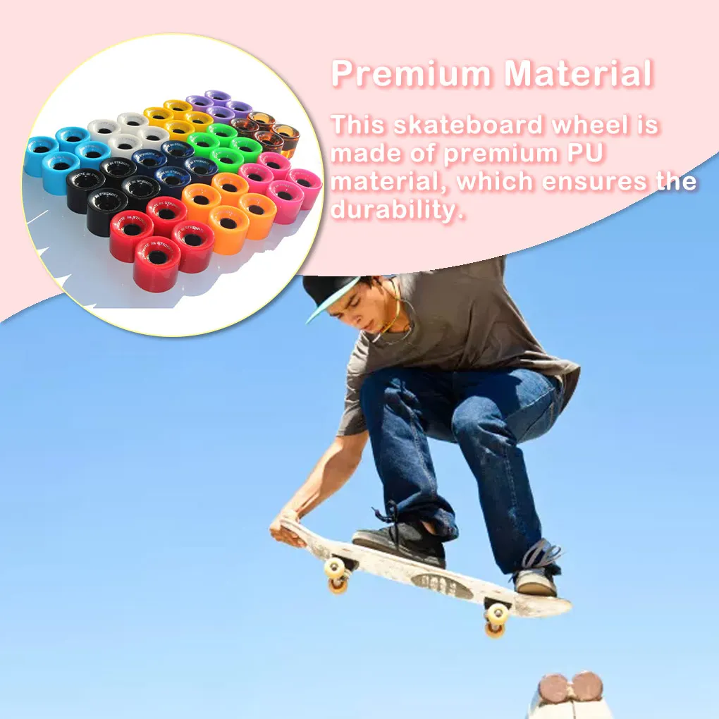 

Pack of 4 Skateboard Wheel Multicolored Sporting Equipment Workmanship Skate Motion Longboard Wheels Skate Motion Blue