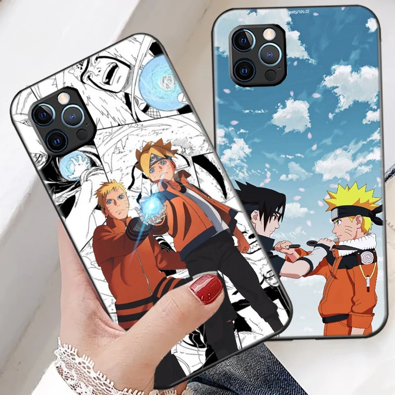 

NARUTO Anime Phone Case For Funda iPhone 11 12 13 Pro Max 12 Mini X XR XS Max 6 6s 7 8 Plus Back Celular Liquid Silicon Coque