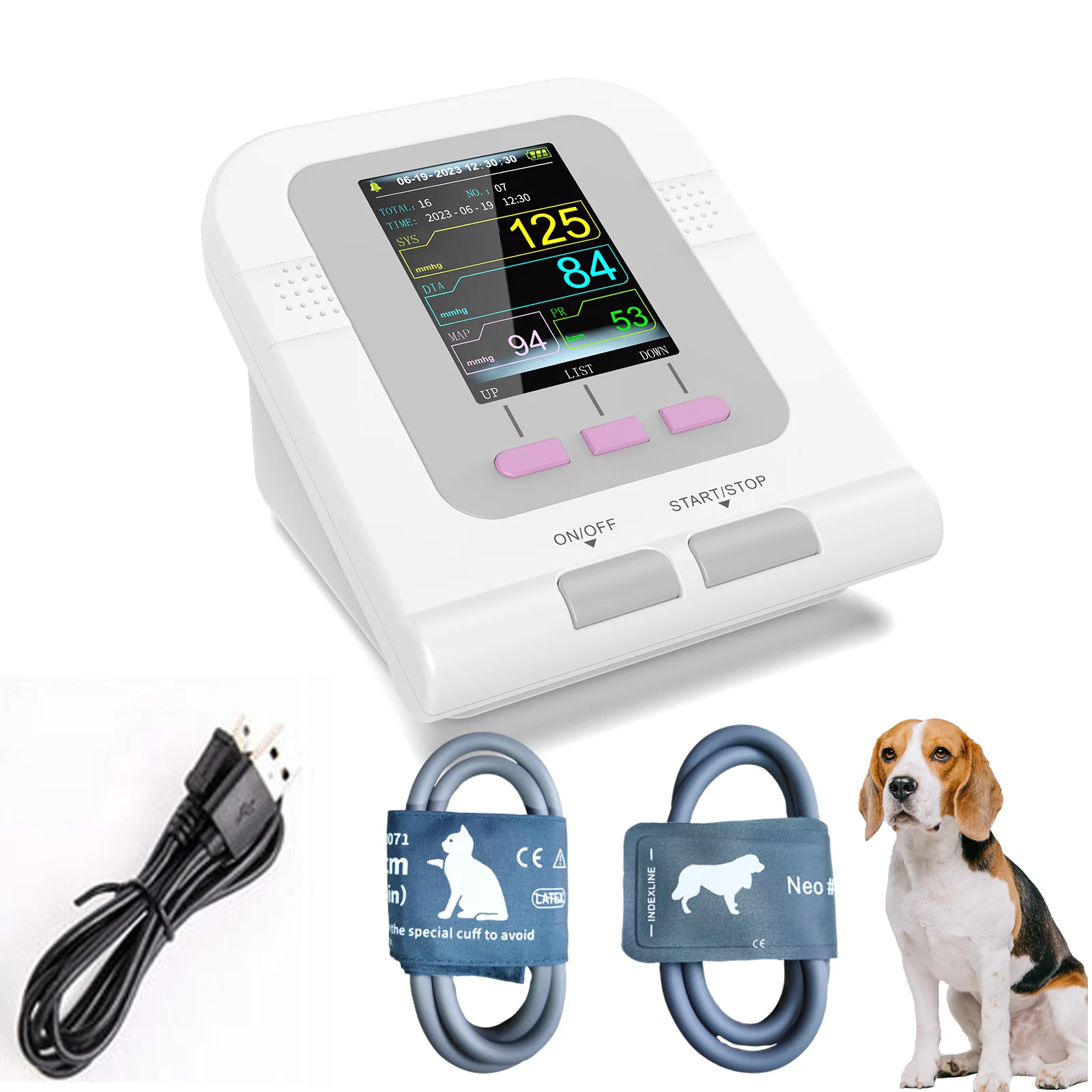 Женский Сфигмоманометр для кошек и собак цифровой ветеринарный прибор измерения