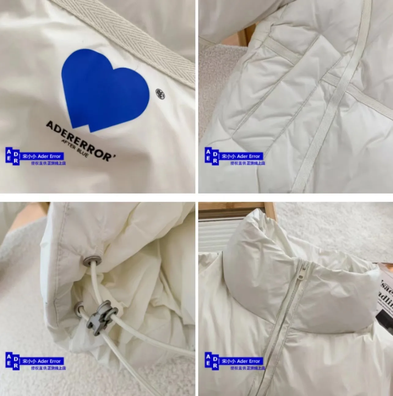 Korean high quality down jacket winter love printing stand collar down coat men and women loose casual warm couple thick coat