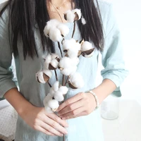 nordic artificial flower10head natural cotton branch factory home decoration wedding bouquet plant wall fake flower