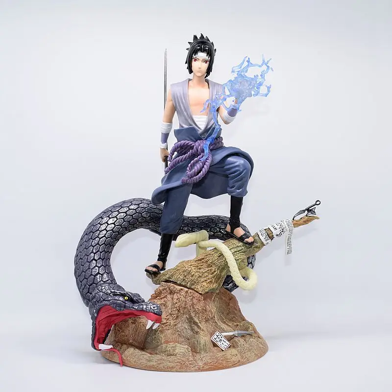 

Naruto Anime Action Figure Toys Uchiha Sasuke PVC GK Figurine Statue 30cm Collectible Model Desktop Ornaments Doll Gifts for Boy