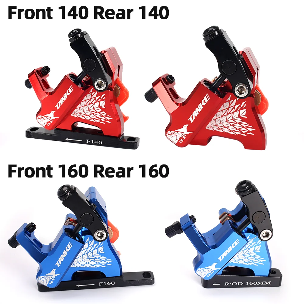 

TANKE Road Bike Gravel Hydraulic Disc Brake Clamp 140mm Rotors 160mm CNC Line Pulling Front Rear Bicycle Oil Pressure Calipers