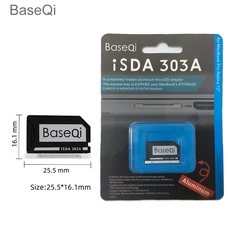 Baseqi para Macbook Pro 14 Polegadas 16 Polegadas Adaptador de Cartão Microsd Completamente Oculto Mac Pro Mini Drive Ano 2022