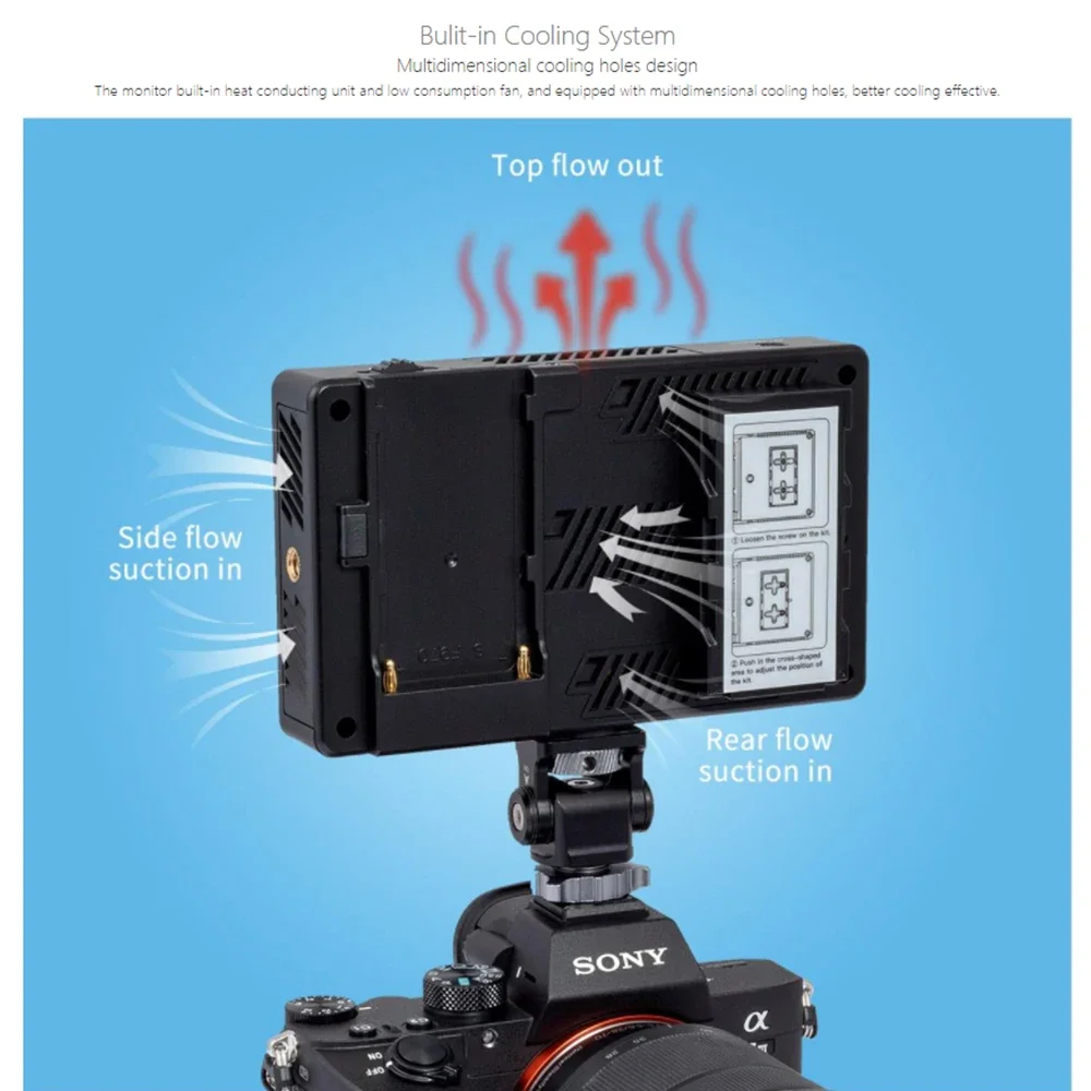 FEELWORLD LUT5 5 5-дюймовый сверхвысокий яркий 3000 нит 4K HDMI входной экран DSLR камера