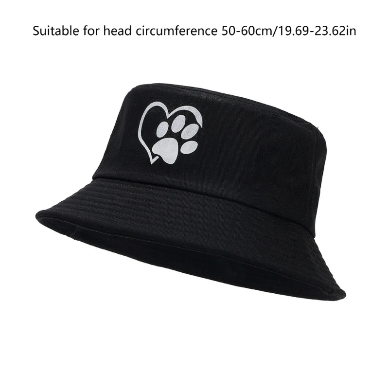 Унисекс Рыбацкая шапка для любителей домашних животных Панама Модное сердце