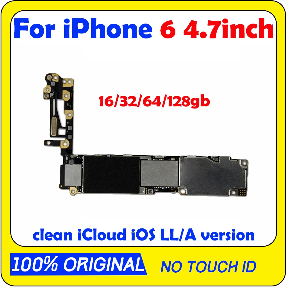 Разблокированная материнская плата для iPhone 6 с/без отпечатков пальцев логические